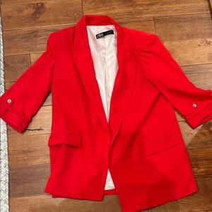 Zara Women's Bold Red Blazer